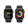 Apple Watch Series 9 GPS + Cellular 41mm Graphite Stainless Steel Case with Midnight Sport Band - M/L - iBite Nitra G7
