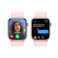 Apple Watch Series 9 GPS + Cellular 45mm Pink Aluminium Case with Light Pink Sport Loop - iBite Nitra G5