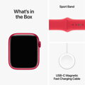 Apple Watch Series 9 GPS + Cellular 45mm (PRODUCT)RED Aluminium Case with (PRODUCT)RED Sport Band - S/M - iBite Nitra G9