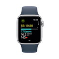 Apple Watch SE GPS + Cellular 40mm Silver Aluminium Case with Storm Blue Sport Band - S/M - iBite Nitra G5